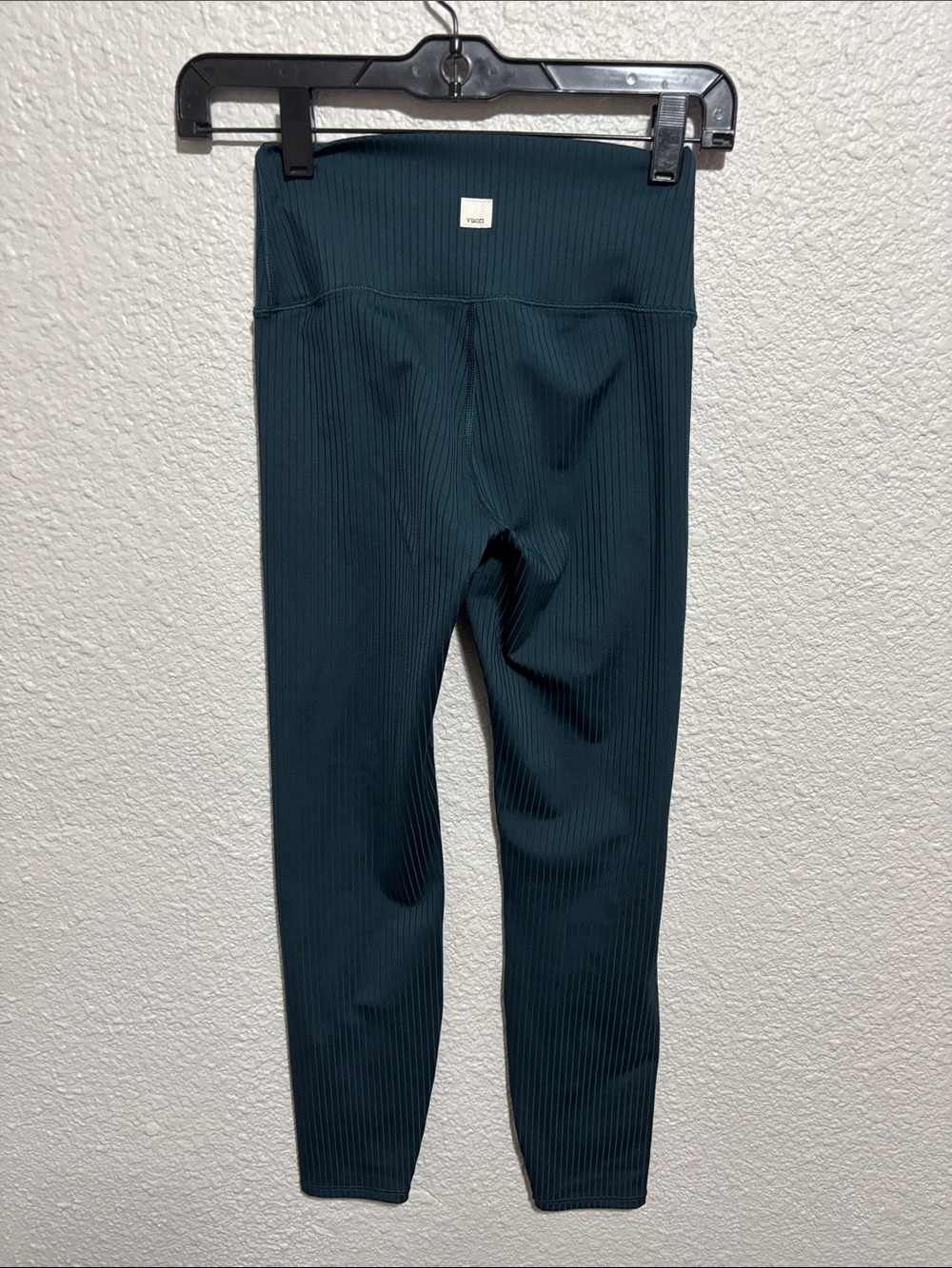 Vuori Ribbed High-Waist Leggings - Teal